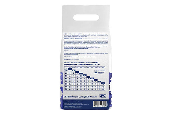 Зажим СВП PLITONIT PROFI SVP 2 мм пакет 500шт H009321 (979) (1/6)