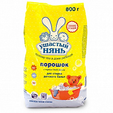 Стиральный порошок УШАСТЫЙ НЯНЬ для стирки детского белья 800г (01012/120)