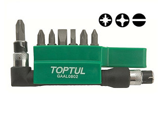 Набор бит TOPTUL 1/4" 30мм 8шт (GAAL0802)