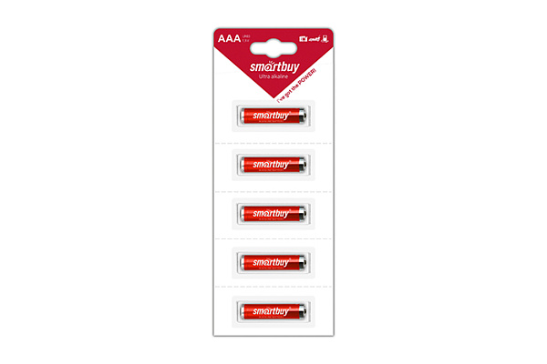 Элемент питания 03 SMARTBUY LR03/5B strip (5/60/600) (SBBA-3A05B) (7274)