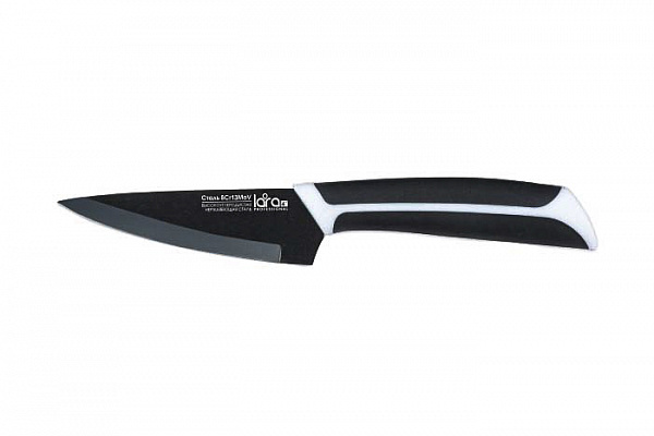 Нож универсальный LARA длина 10,2см.керам.покрытие Black Ceramic (полный блистер) (LR05-26)
