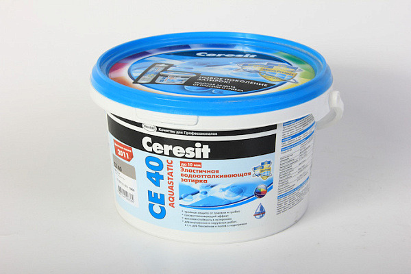 Затирка для швов ЦЕРЕЗИТ CЕ40/2 aquastatic белая 2кг 1046234