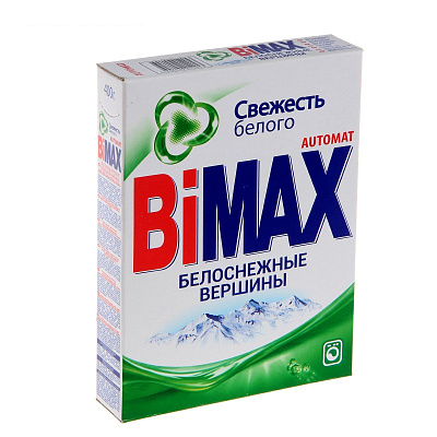 Порошок стиральный BiMAX автомат белоснежные вершины 400г (1/24)
