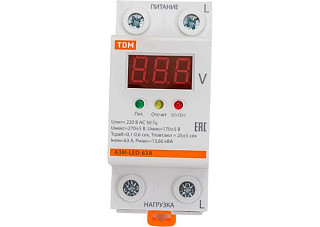 Реле напряжения TDM 1ф. АЗМ LED-дисплей 63А-220В (1504-0020)
