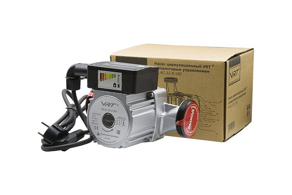 Насос циркуляционный VRT VR.АC.32-8.180, 5-63 Вт, энергосберегающий с гайками (212)