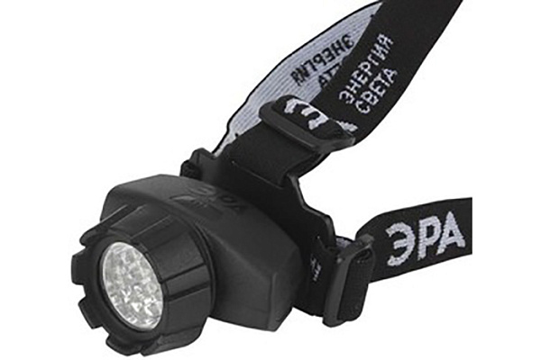 Фонарь ERA GB-603 налобный 14xLED, 3xAAA, 4 режима., черный, блистер (459)