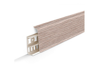 Плинтус напольный с кабель-каналами 70мм 2,2м "Деконика", 229 Дуб латте