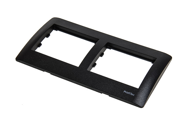 Рамка Profitec Corsa ST графит GLOSS 2СП гориз (PC-пласт) (910733)