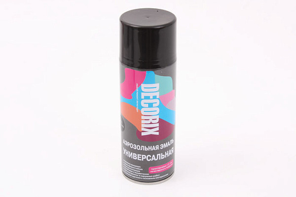 Эмаль аэрозольная акриловая DECORIX 0101-01-DX черный глянцевый 520мл