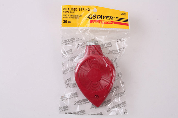 Шнур-отвес разметочный, корпус метал. 30м  (0637)