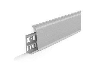 Плинтус напольный с кабель-каналами 70мм 2,2м "Деконика", 002 Светло-серый