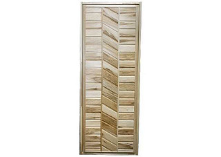 Дверь из липы глухая (коробка липа) Зигзаг рисунок (1700х700х70)