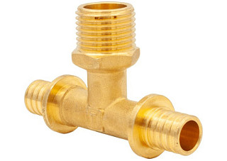 Тройник аксиальный AQUALINK 16мм х 1/2" нар х 16мм (100/10) (01037)
