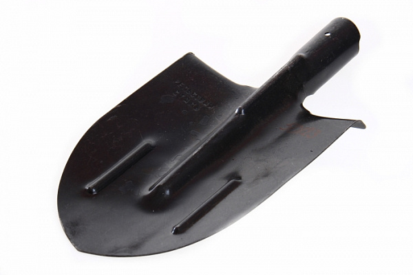 Лопата штыковая S506 рельсовая сталь остроконечная с двумя ребрами жесткости (без черенка)(12)