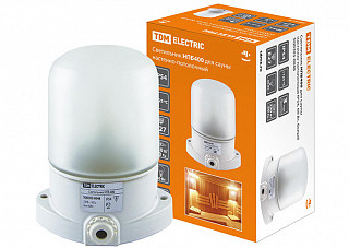 Светильник TDM НПБ400 для сауны настенно-потолочный белый, IP54, 60 Вт, белый (0303-0048)