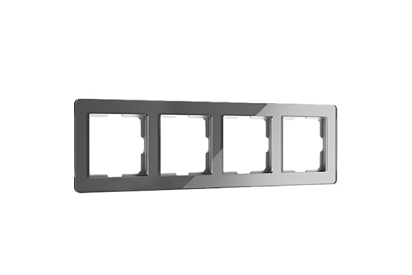 Рамка Profitec Corsa ST графит GLOSS 4СП гориз (PC-пластик) (910735)