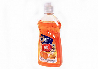 Жидкое средство для мытья посуды HELP (ХЕЛП) Гель Апельсин 500мл (2-0374)