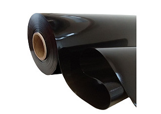 Клеенка силиконовая черная Dekorelle рифленая, тонированная, 0,8мм.x1,5х20метров (рулон)