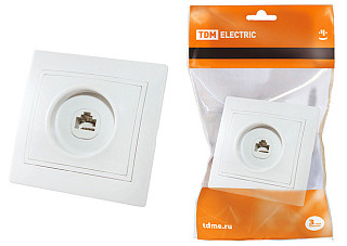 Розетка компьютерная TDM "Таймыр" RJ45 белая (1814-0021)