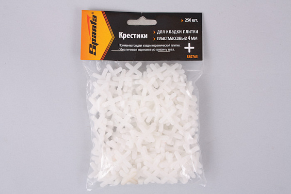 Крестики для плитки пластмассовые 4,0мм 250шт (880765) (1/10/100)