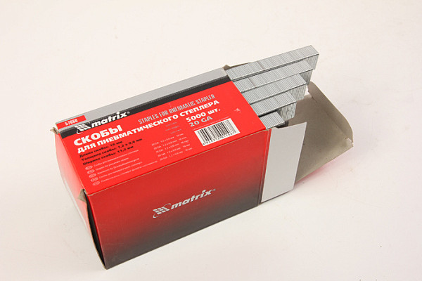 Скобы MATRIX для пневмостеплера 16мм 5000шт 57660 (1/15)