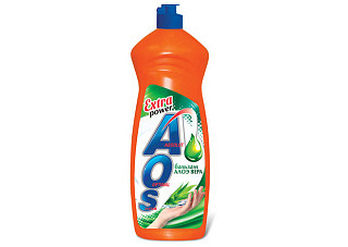 Жидкое средство для мытья посуды AOS (АОС) Бальзам Алоэ вера, 900 мл /12 (667)