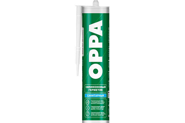 Герметик силиконовый OPPA S санитарный белый (270г)/24 (020)