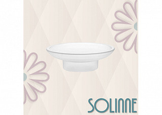 Тарелка под мыльницу стеклянная овальная "Solinne" 11034, стекло-сатин 2541.105