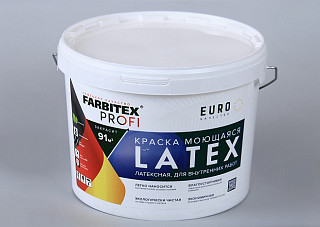 Краска моющаяся FARBITEX PROFI Latex латексная (11,0кг/7,8л) 