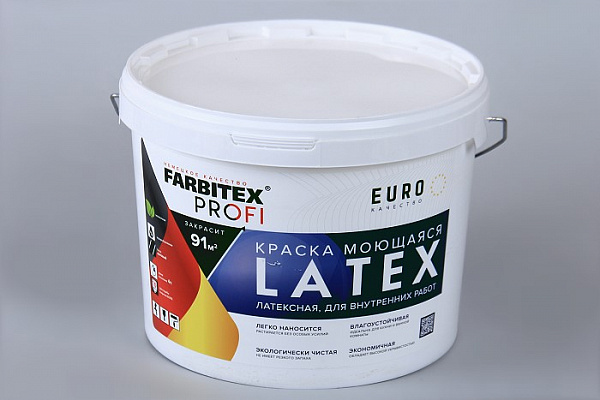 Краска моющаяся FARBITEX PROFI Latex латексная (11,0кг/7,8л) 