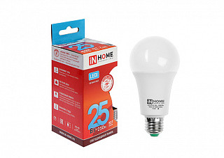 Лампа светодиодная IN HOME LED-A65-VC 25Вт 230В Е27 4000К 2250Лм (080)