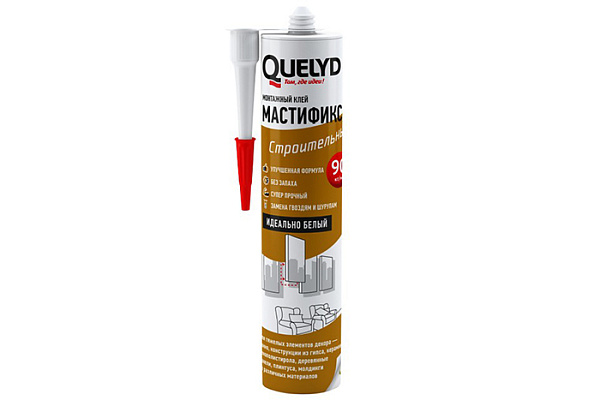 Жидкие гвозди Quelyd МАСТИФИКС Строительный белый 280мл /12 (50010080/50009028/668)