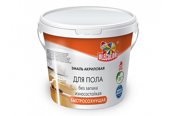 Эмаль акриловая для пола OLECOLOR желто-коричневый (1,0кг)