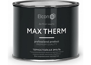 Эмаль термостойкая Elcon черная, 500 градусов (0,4кг)