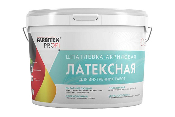 Шпатлевка акриловая латексная (3.0 кг) FARBITEX PROFI