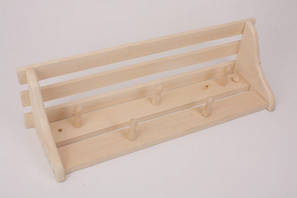 Полка с вешалкой 5-ть крючков 610х200х170мм