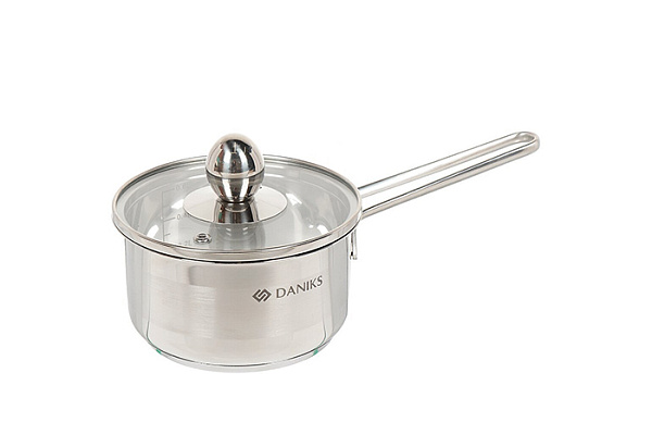 Ковш нержавеющая сталь Daniks 0,8л (GS-01311-12SP/S) (342476)