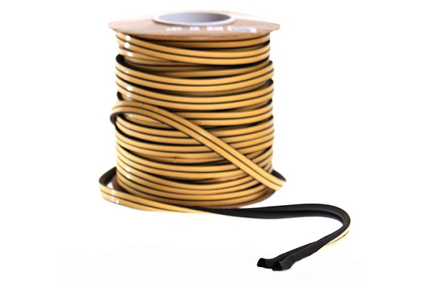 Уплотнитель самоклеящийся SILA HOME D 100 черный (9х7,4мм) 114