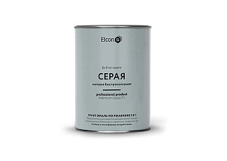 Грунт-эмаль по ржавчине Elcon 3 в1 матовая серая (0,8кг)