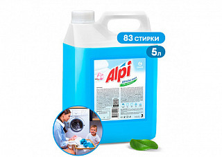 Концентрированное жидкое средство для стирки GRASS ALPI white gel, канистра 5,0кг (125187)
