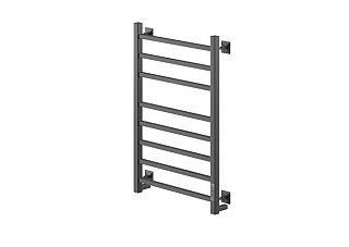 Полотенцесушитель электрический MIXLINE FORTUNE 80х50 (таймер, 425 Вт, 8 перекладин) ЧЕРНЫЙ 556380