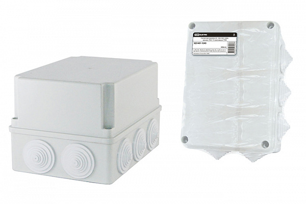 Распаячная коробка TDM ОП 190х140х120мм, крышка, IP44, 10 гермовводов (1401-1245)