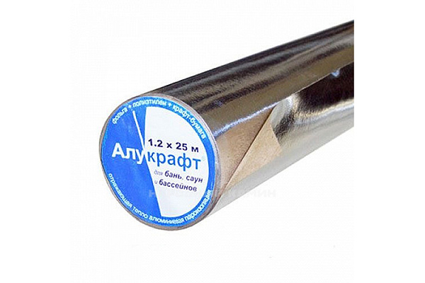 Отражающая изоляция АЛУКРАФТ 120гр.кв.м, рулон (1,2м.х25м/п)