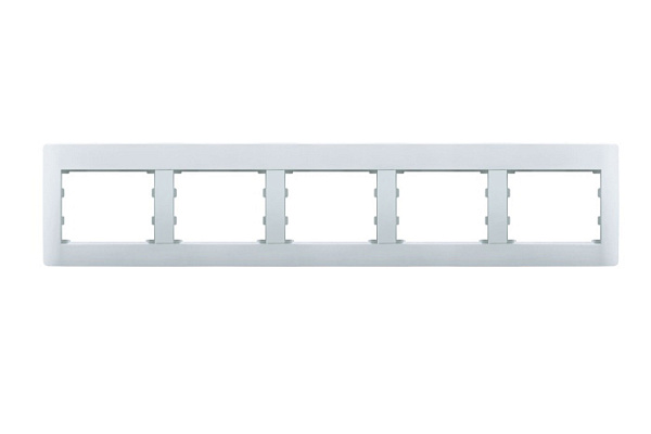 Рамка Profitec Corsa ST бел GLOSS 5СП гориз (PC-пластик) (910136)