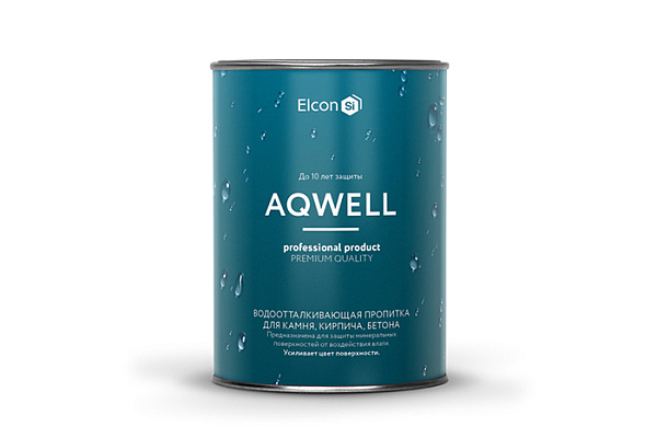 Водоотталкивающая пропитка (кремнийорганический гидрофобизатор) Elcon Aqwell (0,9л)