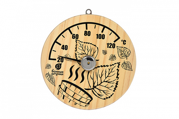 Термометр "Листья" 14х14х2,5 см для бани и сауны "Банные штучки" / 10 (18041)