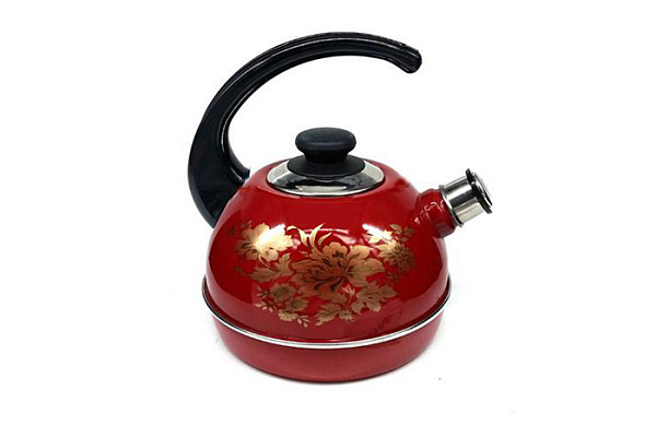 Чайник эмалированный Рубин ОЛИМПИЯ бордовый, конс.ручка г.Ростов 3,5л Т04/35/01/15 (418)