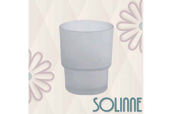 Стакан для зубных щеток и пасты Solinne Base 11121, матовый, стекло-сатин (2546.144)