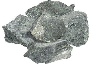 Камень "Серпентинит", колотый, средний (70-140 мм), в коробке 10 кг "Банные штучки" /1