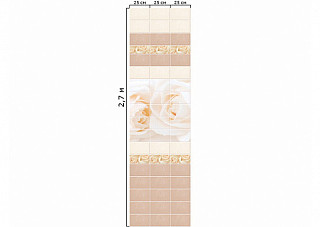 Панель ПВХ NOVITA Вальс бежевый (2700х250мм) (пано из 3 панелей)